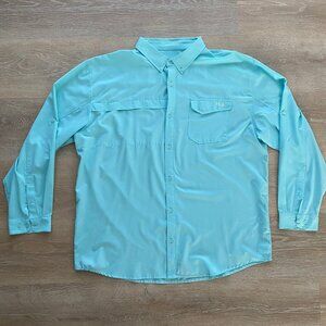 Huk Tide Point Button-Down Fishing Shirt